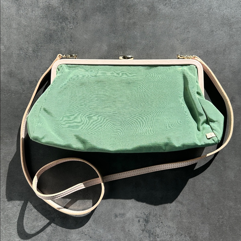 NWOT SJP by Sarah Jessica Parker Clutch ShoulderPurse Green & Salmon Pink
